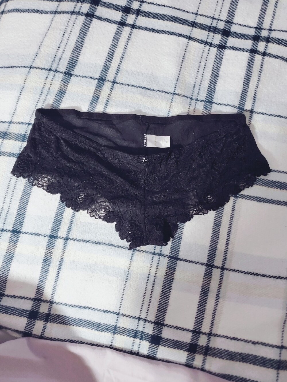 SILK & SATIN Super Low Rise Cowboy Cut Lace/Sheer Cheeky Panty